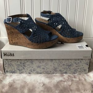Cork Wedge Crochet Sandals by Mudd